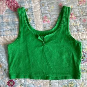 Wild Fable Bright Green Crop Top
